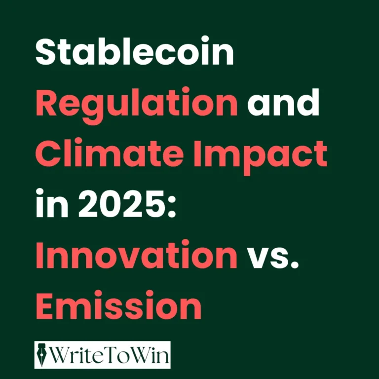 Stablecoin Regulation and Climate Impact in 2025: Innovation vs. Emission