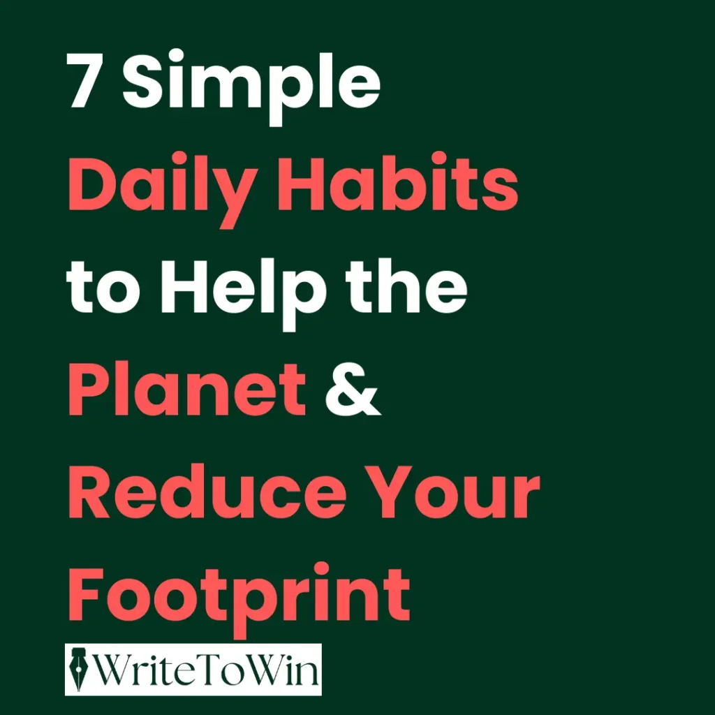 A pair of hands carefully cradling a small green plant seedling, symbolizing the simple daily habits that help nurture and protect the planet.