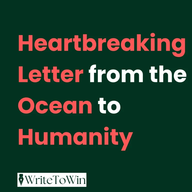 Heartbreaking Letter