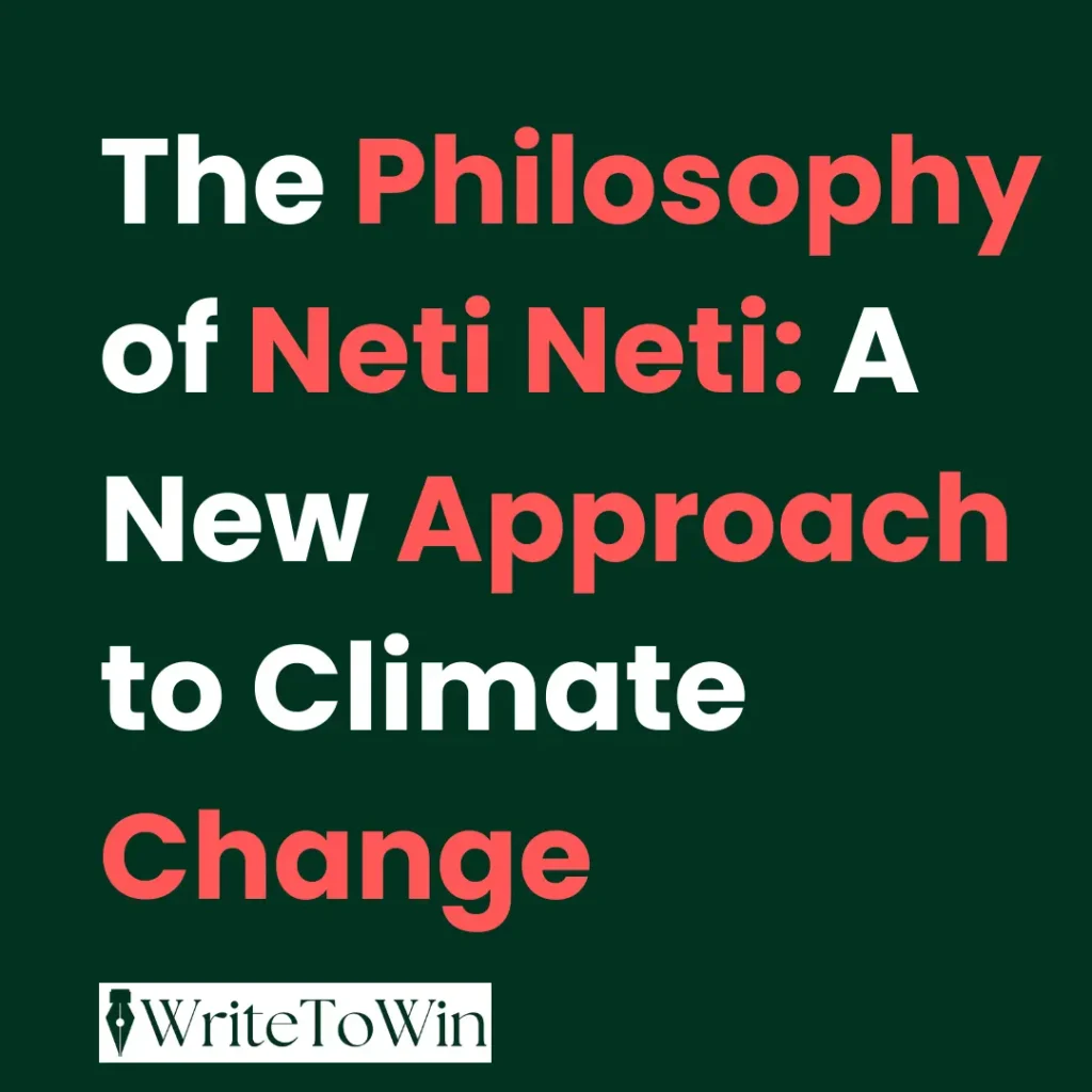 Philosophy of Neti Neti
